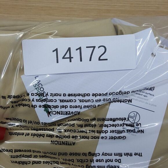 LACOSTE Jacket Mens XXL Tan Pullover Loose Fit Golf Windbreaker Logo $185 - Picture 10 of 10